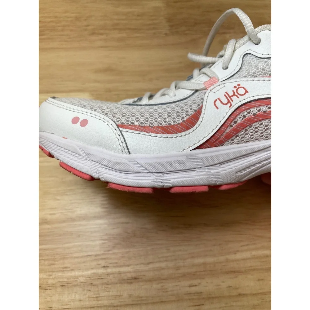 Ryka Women's White Pink Mesh Athletic Running Shoes Sneakers‎ Size 6M